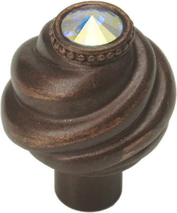 Caché knob with Swarovski Aurore Boreale Crystals 868-22AB