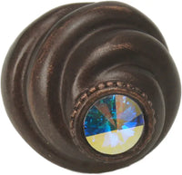Cache Caché knob with Swarovski Aurore Boreale Crystals 868-22AB