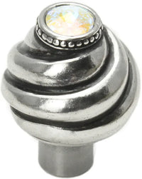 Caché knob with Swarovski Aurore Boreale Crystals 868-9AB