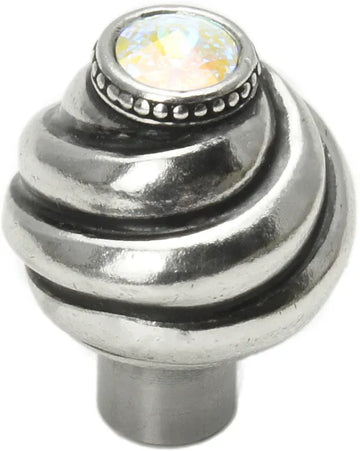 Caché knob with Swarovski Aurore Boreale Crystals 868-9AB