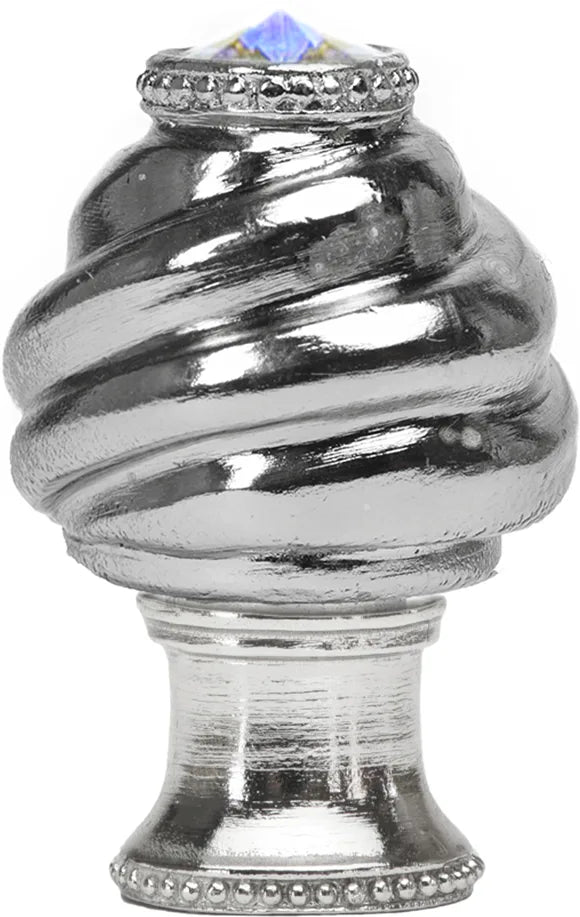 Caché knob with flared foot with Swarovski Aurore Boreale Crystals 868B-24AB