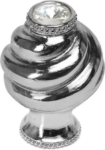 Caché knob with flared foot with Swarovski Clear Crystals 868B-24C