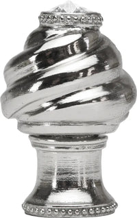 Cache Caché knob with flared foot with Swarovski Clear Crystals 868B-24C