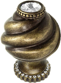 Caché knob with halo platform with Swarovski Clear Crystals 868H