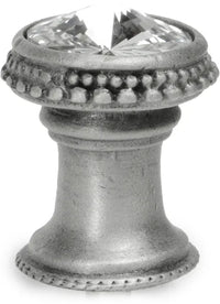 Caché knob with an 18mm rivoli Swarovski Clear Crystal in Satin. 869-11C