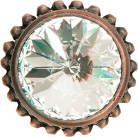 Cache Caché knob with an 18mm rivoli Swarovski Clear Crystal 869-22C