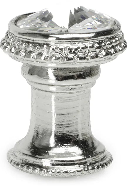 Caché knob with an 18mm rivoli Swarovski Clear Crystal in Platinum. 869-24C