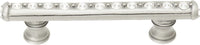 Caché 3'' cc pull with flared feet with center of Swarovski Clear Crystals in Satin. 870B-11C