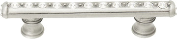Caché pull with flared feet with center of Swarovski Clear Crystals 870B/871B