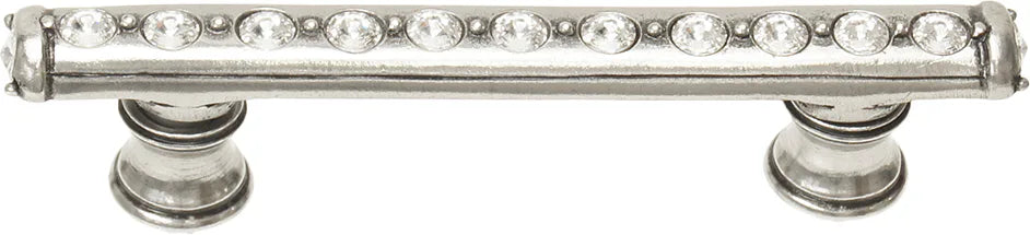 Caché 3'' cc pull with flared feet with center of Swarovski Clear Crystals in Chalice. 870B-9C