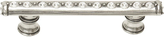 Caché 3'' cc pull with flared feet with center of Swarovski Clear Crystals in Chalice. 870B-9C