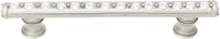 Caché 4'' cc pull with flared feet with center of Swarovski Clear Crystals in Satin. 871B-11C
