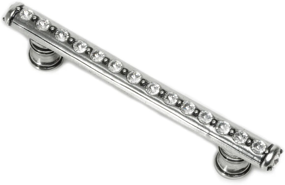 Caché 4'' cc pull with flared feet with center of Swarovski Clear Crystals in Chalice. 871B-9C