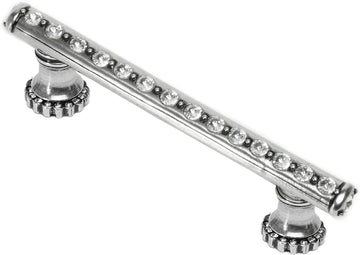 Caché 4'' cc pull with halo platforms with center of Swarovski Clear Crystals 871H-9C