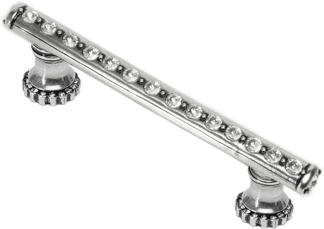 Caché 4'' cc pull with halo platforms with center of Swarovski Clear Crystals 871H-9C