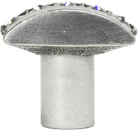 Cache Caché rectangle knob with center of 5 rivoli Swarovski Clear Crystals 872-9C