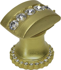 Cache Caché rectangle knob with halo platform with center of 28 Swarovski Clear Crystals 872H-8C