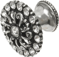 Cache Caché medium round knob with flared foot with Swarovski Clear Crystals in Chalice. 873-9C