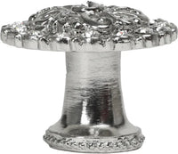 Caché medium round knob with flared foot with Swarovski Clear Crystals 873B-24C