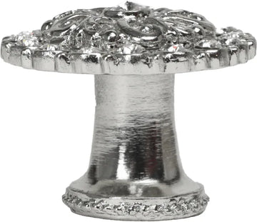 Caché medium round knob with flared foot with Swarovski Clear Crystals 873B