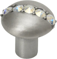 Caché round knob with center of 5 rivoli Swarovski Crystals 874