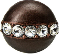 Cache Caché round knob with flared foot with center of 5 rivoli Swarovski Clear Crystals 874B-22C