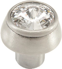 Caché round knob with an 18mm rivoli Swarovski Clear Crystal 877-11C