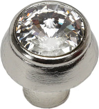 Cache Caché round knob with an 18mm rivoli Swarovski Clear Crystal 877-24C