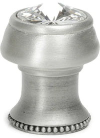 Caché round knob with flared foot with an rivoli Swarovski Clear Crystals 877B