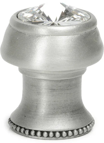 Caché round knob with flared foot with an rivoli Swarovski Clear Crystals 877B