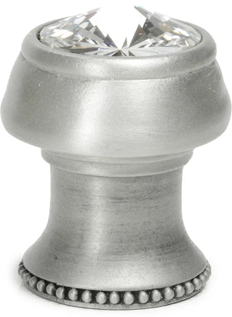 Caché round knob with flared foot with an rivoli Swarovski Clear Crystals 877B