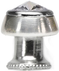 Caché round knob with flared foot with an rivoli Swarovski Clear Crystals in Platinum. 877B-24C