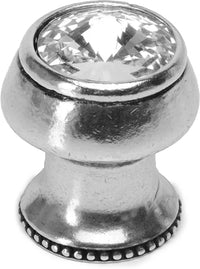 Cache Caché round knob with flared foot with an rivoli Swarovski Clear Crystals in Chalice. 877B-9C