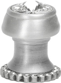 Caché round knob with halo platform with 24 Swarovski Clear Crystals 877H