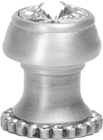 Caché round knob with halo platform with 24 Swarovski Clear Crystals 877H