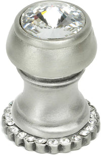 Cache Caché round knob with halo platform with 24 Swarovski Clear Crystals 877H-11C