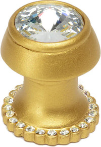 Cache Caché round knob with halo platform with 24 Swarovski Clear Crystals 877H-8C