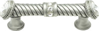 Caché large pull with end & center 7 rivoli Swarovski Clear Crystals 878/880