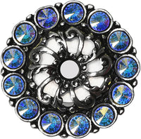 Cache Caché medium escutcheon with 13 rivoli Swarovski Aurore Boreale Crystals 882-9AB