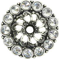 Cache Caché medium escutcheon with 13 rivoli Swarovski Clear Crystals in Chalice. 882-9C