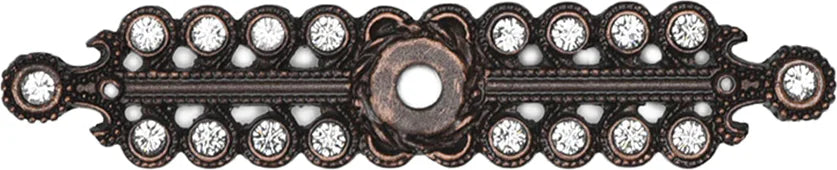 Caché small elongated escutcheon with Swarovski Clear Crystals 890-22C