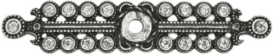 Caché small elongated escutcheon with Swarovski Clear Crystals 890-9C