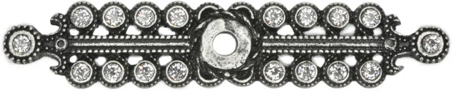 Caché small elongated escutcheon with Swarovski Clear Crystals 890-9C
