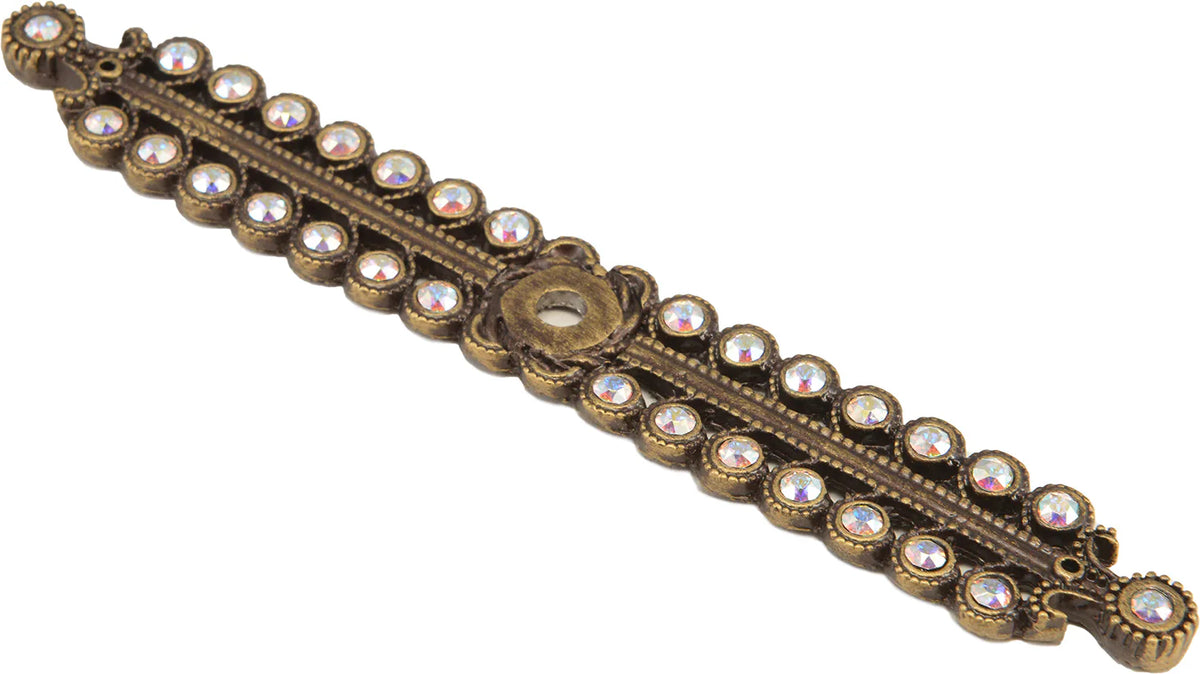 Caché medium elongated escutcheon with Swarovski Aurore Boreale Crystals 891-3AB
