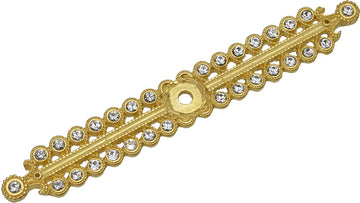 Caché medium elongated escutcheon with Swarovski Clear Crystals 891-8C