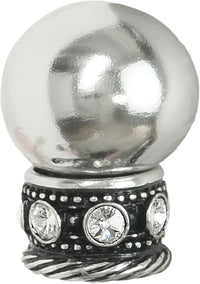 Cache large round knob with clear Swarovski crystals sleeve in Chalice finish. 895-9C