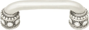 Caché 3'' cc pull with Swarovski Clear Crystals & sleeves in Satin. 896-11C