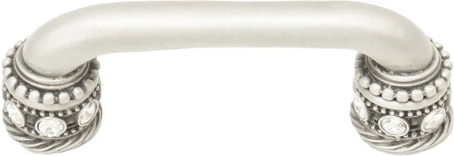 Caché 3'' cc pull with Swarovski Clear Crystals & sleeves in Satin. 896-11C