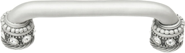 Caché 4'' cc pull with Swarovski Clear Crystals & sleeves in Satin. 897-11C