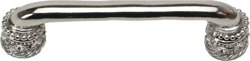 Caché 4'' cc pull with Swarovski Clear Crystals & sleeves in Platinum. 897-24C